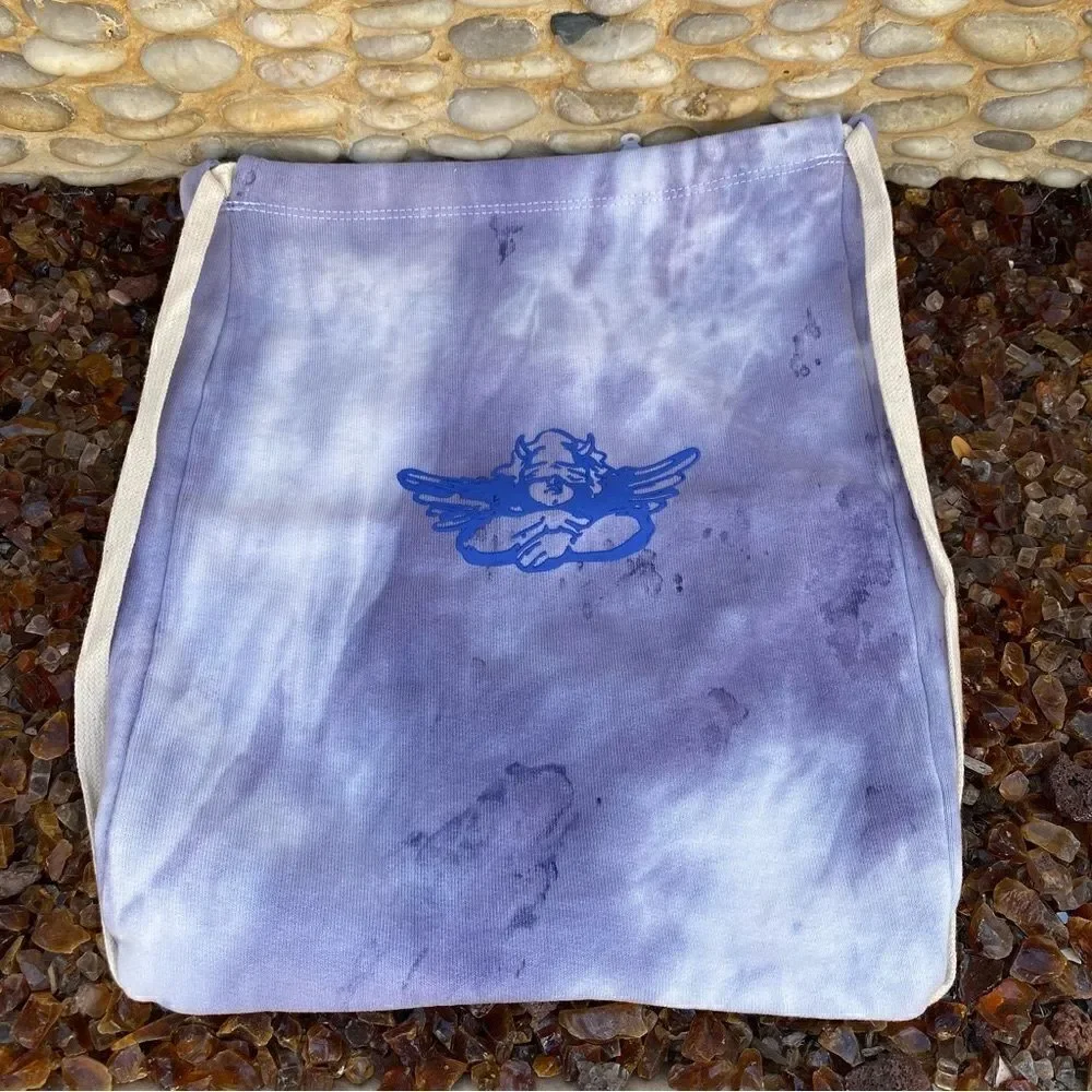 NWT UNRELEASED BOYS LIE SLUSHIE DRAWSTRING PURPLE/LILAC TIE DIE BACK BAG